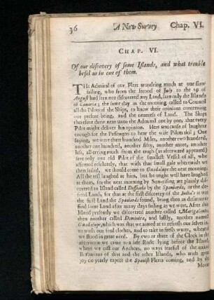 Chap. VI. - Of our discovery of some Islands, and what trouble befel us in one of them.