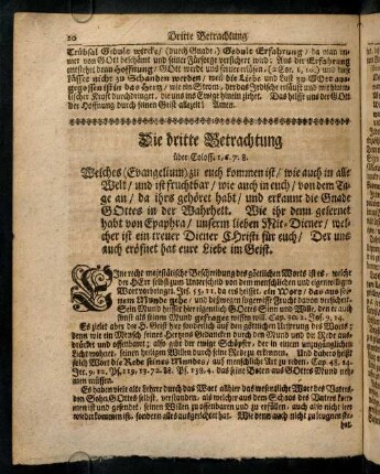 20-30, Die dritte Betrachtung