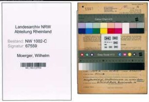 Entnazifizierung Wilhelm Moerger, geb. 18.05.1905 (Schreiner)
