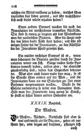XXXIX. Kapitel. Die Masern.