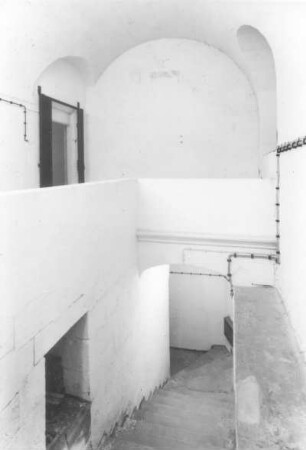 Königstein. Festung. Kriegskaserne III (1884/1885). Treppe (vom 2. ins 1. Obergeschoß)