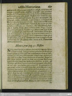 Mentzerus pag. 51. Histor.