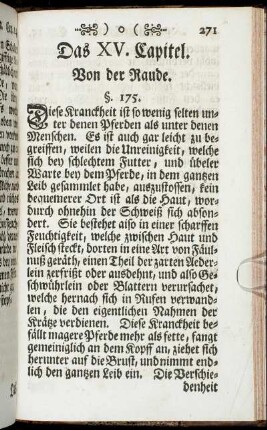 Das XV. Capitel. Von der Raude.