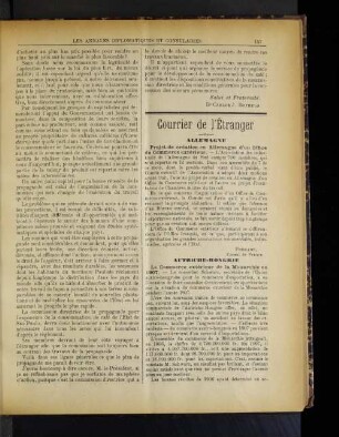 Courrier de l'Etranger