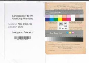 Entnazifizierung Friedrich Luettgens, geb. 05.10.1902 (Buergermeister)