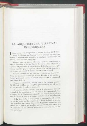 La arquitectura virreinal indoperuana