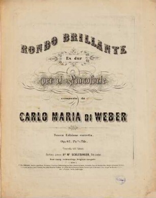 Rondo brillante Es-Dur per il pianoforte : op. 62