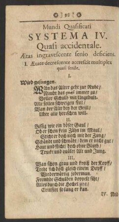 Mundi Quasificati Systema IV.