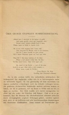 Ueber George-Chapman's Homerübersetzung : (Hallenser Doctordiss.)