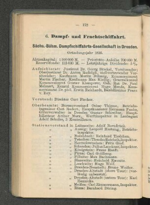 Sächs.-Böhm. Dampfschiffahrts-Gesellschaft in Dresden.