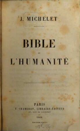 Bible de l'humanité