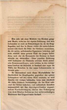 Ueber einige Krankheitsursachen bei Neugeborenen und Säuglingen