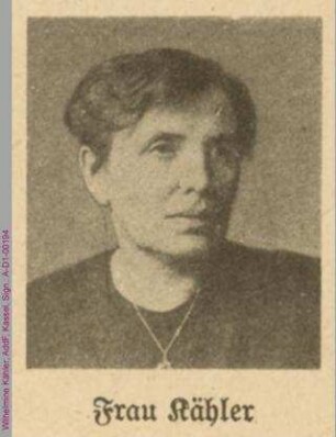Porträt von Wilhelmine Kähler