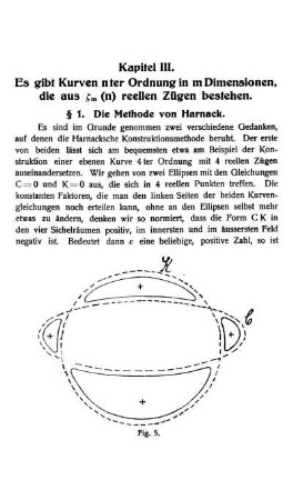 III. Kapitel - Es gibt Kurven nter Ordnung in mDimensionen, die aus ...m (n) reellen Zügen bestehen.