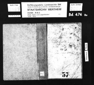Gült- und Zinsbuch über Stadt Rothenfels, Bergrothenfels, Windheim, Zimmern, Esselbach, Hafenlohr, Oberndorf, Wachenbacher Mühle und Steinmark