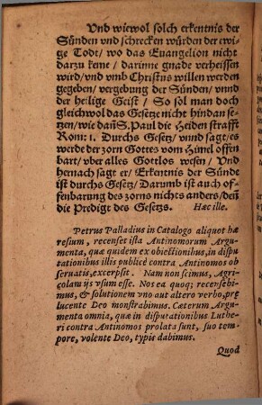 De Antinomia Veteri Et Nova, Collatio Et Commonefactio. D. Iohannis Wigandi