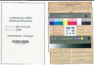 Entnazifizierung Christian Korbmacher , geb. 19.03.1891 (Kaufmann)