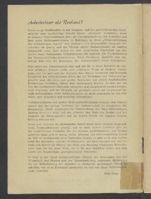 Arbeiterleser als Neuland?