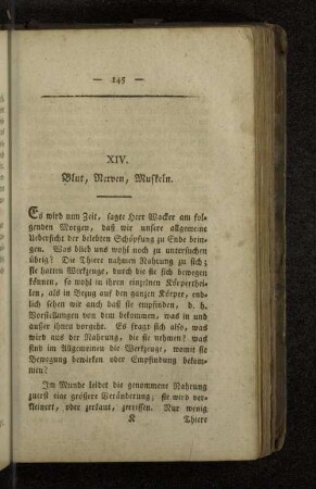 XIV. Blut, Nerven, Muskeln.