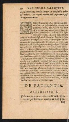 De Patientia.