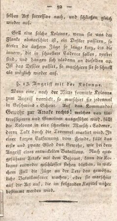 §. 13. Angriff mit der Kolonne.