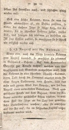 §. 13. Angriff mit der Kolonne.
