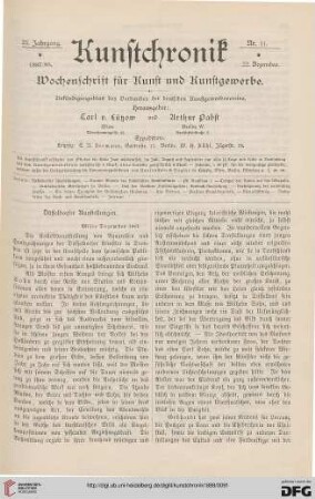 Heft 11 (22. Dezember (1887)