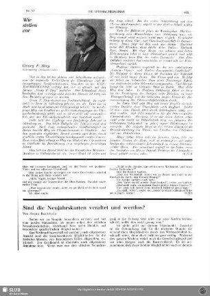 Sind die Neujahrskarten veraltet und wertlos?