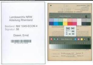Entnazifizierung Ernst Doeen , geb. 03.06.1907 (Vertreter)