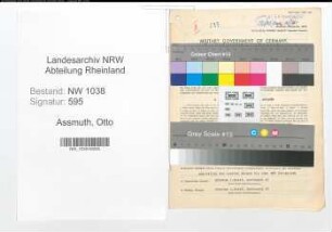 Entnazifizierung Otto Assmuth , geb. 04.11.1897 (Angestellter)