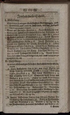 Innhalt dieser Schrift