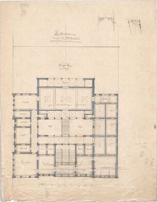 Voit, August von; Künstlerhaus - Hauptetage (Grundriss)