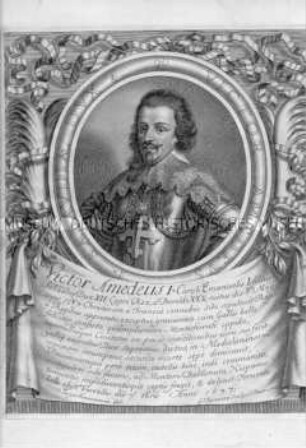 Porträt Viktor Amadeus I., Herzog von Savoyen (Nr. 30 der Folge Medaillonporträts der Fürsten von Savoyen)