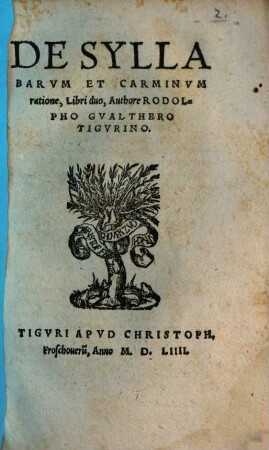 De syllabarum et carminum ratione : libri duo