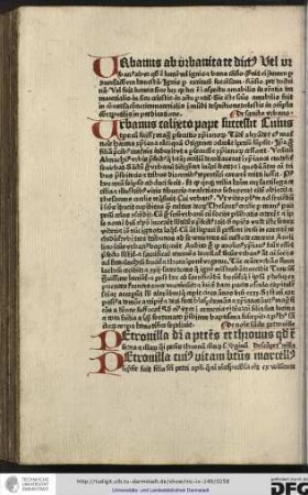 Urbanus ab urbanitate dictus vel Urbanus ab ur quod est lumen vel ignis et bana (!) responsio.