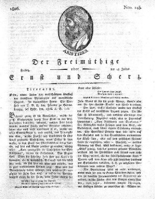 Nro. 143, Freitag den 18. Julius 1806