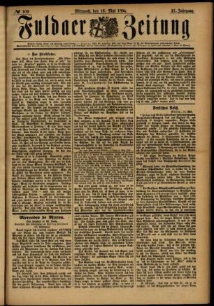 Ausgabe vom Mittwoch, den 16. Mai 1894.