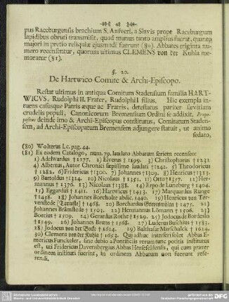 §. 20. De Hartwico Comite & Archi-Episcopo
