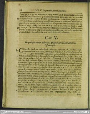 Cap. V. De perilustratione Actorum, & quod circa hanc Advocati Officium sit