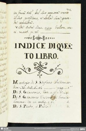 Indice di questo libro.