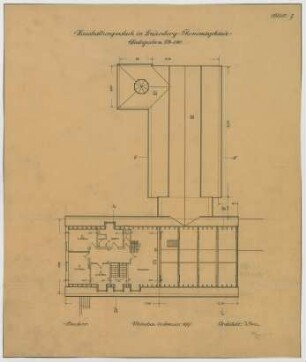 Fischer, Theodor; Lindenberg / Allgäu (Bayern); Haushaltungsschule mit Ökonomiegebäude und Kapelle - Grundriss DG