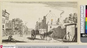 [Stadtlandschaft mit Pferd und Wagen]