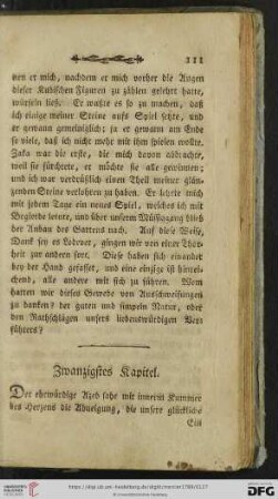 Zwanzigstes Kapitel - Neun und zwanzigstes Kapitel