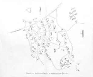 Lageplan der Medizinischen Fakultät im Landeskrankenhaus Homburg