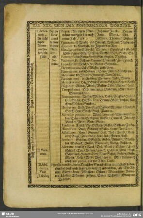 Tab. XXX. Von Den Ablauffenden Wortern