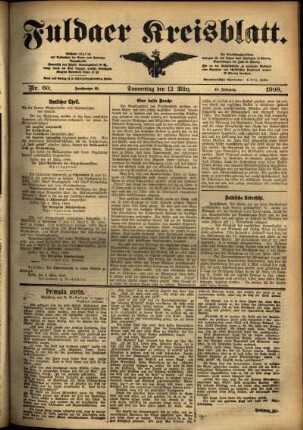 Ausgabe vom Donnerstag, den 12. März 1908.