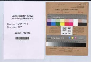 Entnazifizierung Helma Zaabe , geb. 05.02.1913 (Hauswirtschafterin)