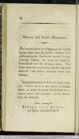 Musäus und Bode's Monument