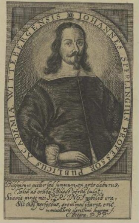 Bildnis des Iohannes Sperlingius