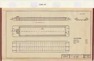 General Arrangement Plan Ore Barge, Scale 1:200, Rickmers Werft, Bremerhaven